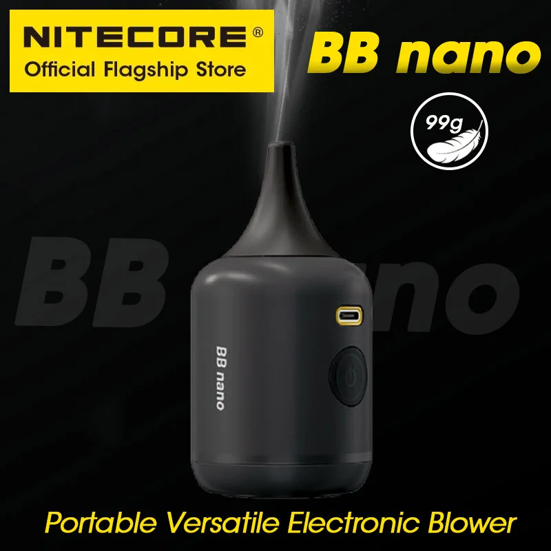 NITECORE BB nano Electric Camera Air Blower Mini Cordless Vacuum Cleaner Len Sensor Duster for Canon Sony Keyboard Anime Car Pet