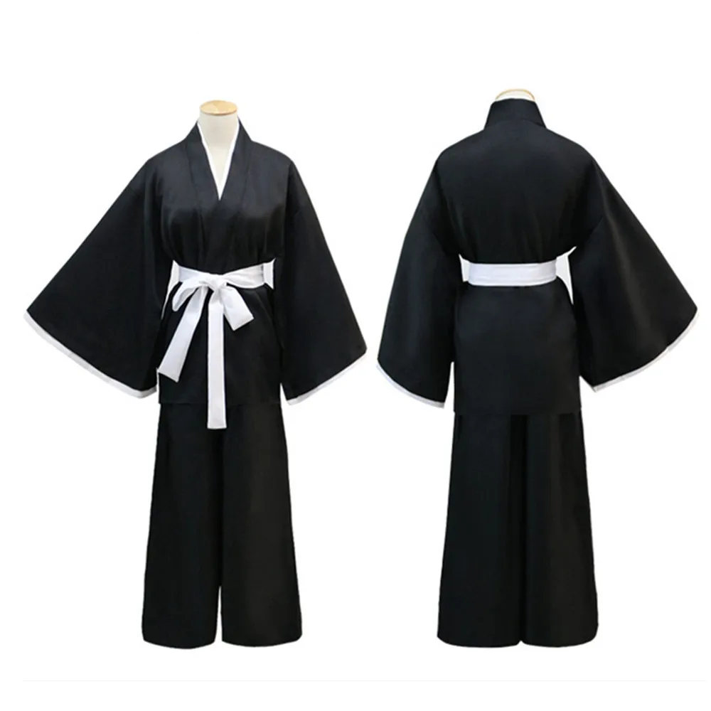 Anime Bleach kostium Kuchiki Rukia Cosplay Rukia Kuchiki peruki i mundurek Kimono zestawy Die Pa ubrania