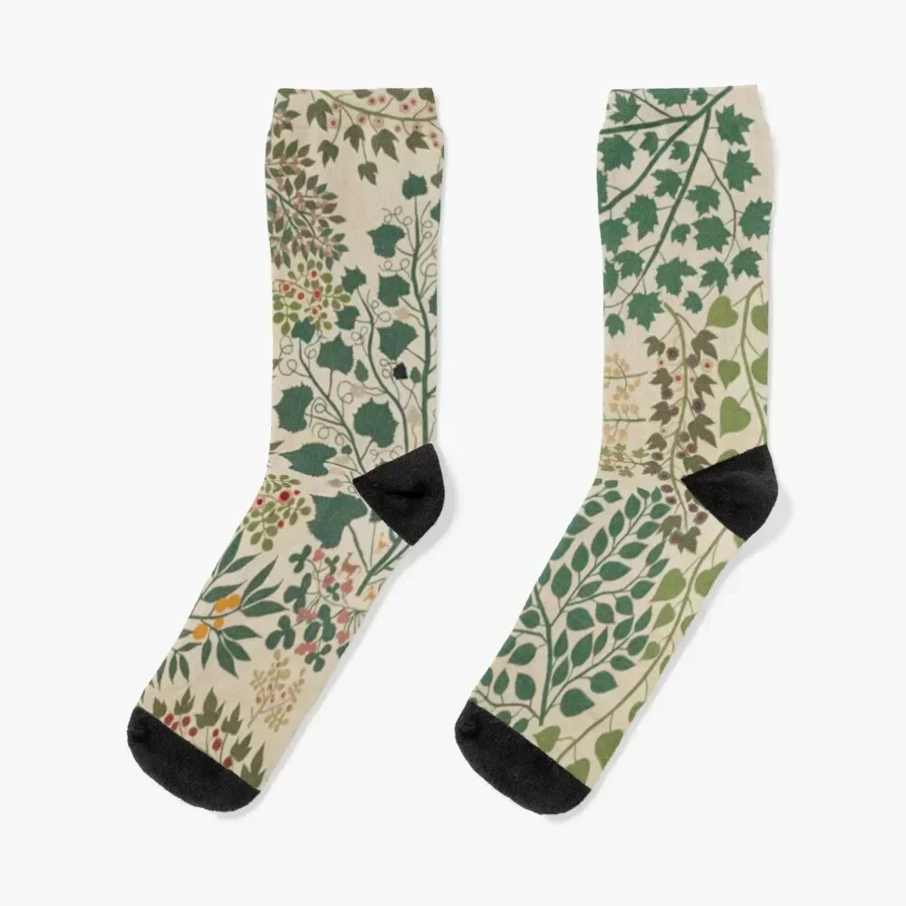 

1875 Leaf Quilt Socks floor winter gifts ankle New year's Socks Girl Men's Christmas with print anime Socks Women Men's