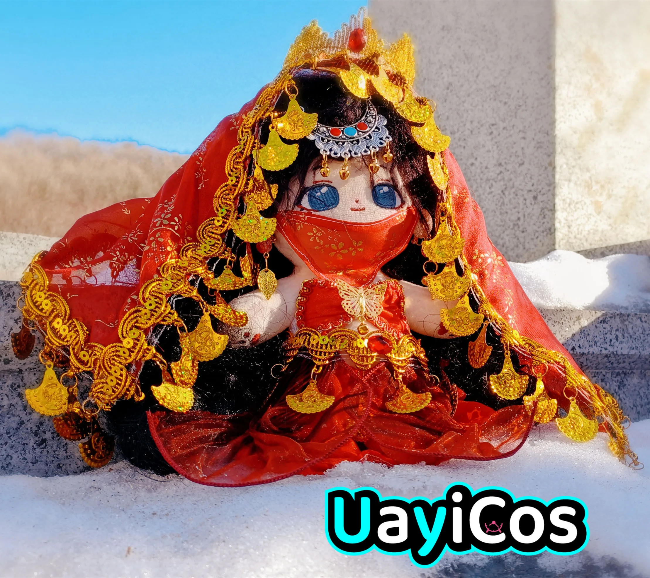 

В наличии: Комплект одежды для куклы 20 см – юбка, корона, клипсы для ушей, фата, головной платок, костюм в стиле древнего Ханьфу, аксессуары для плюшевых кукол, аниме-стиль.