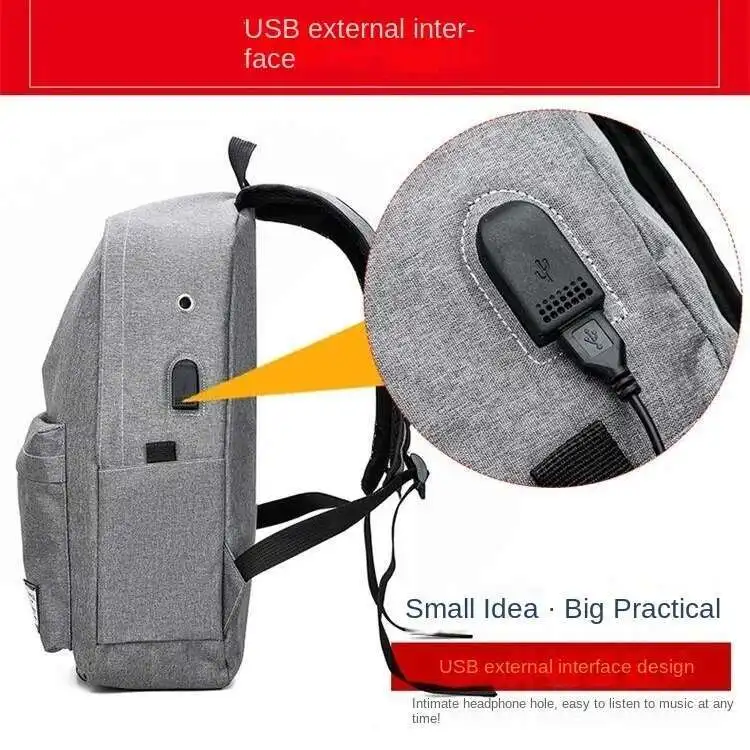 High Capacity Fashion Backpack for High School College Students Men's And Women's Travel Schoolbag Trendy 2025 Model