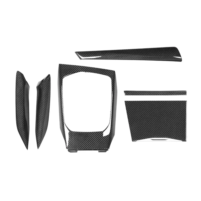 6pcs LHD RHD Real Carbon Fiber LCI Interior Decoration Trim Kit Set for G01 G05 G20 G28 G22 G26 G30 G42 G80 G82