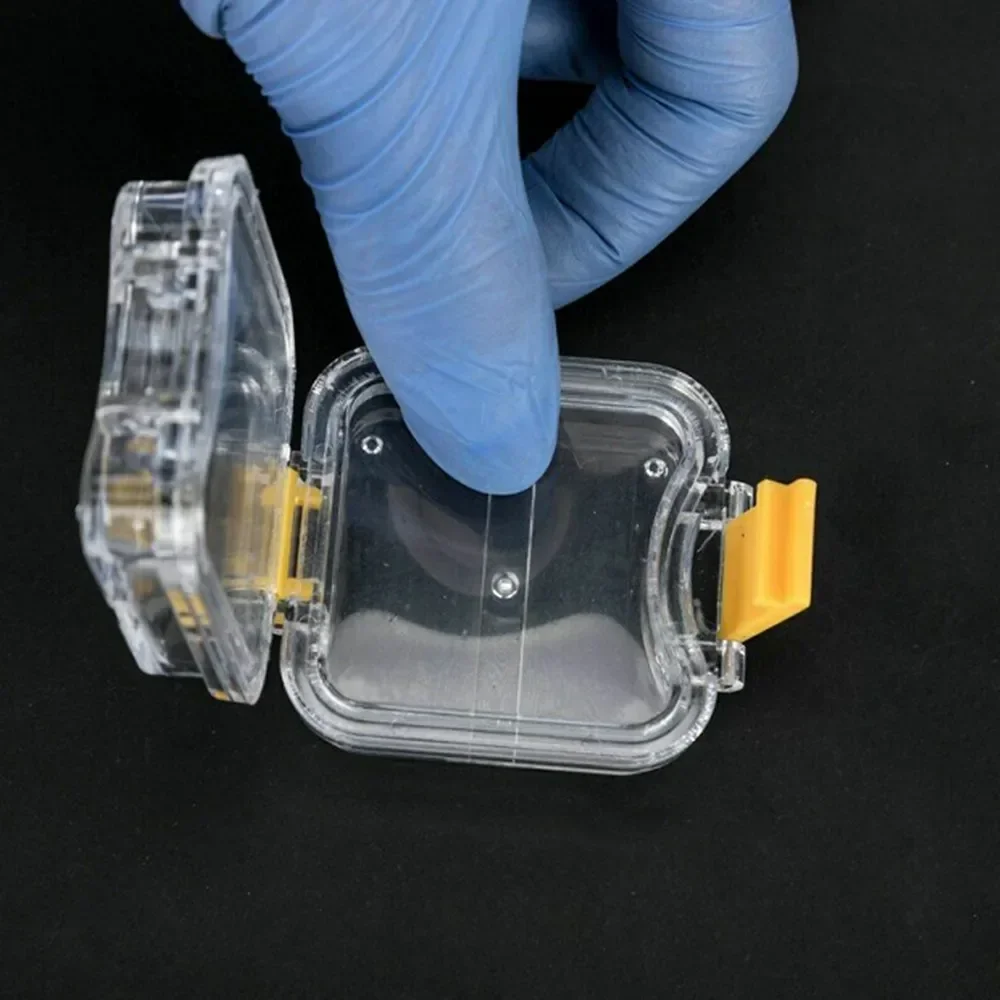 New dental lab supply 50pcs Plastic denture Tooth Box with Film High Quality Denture Storage Box Membrane Tooth Box