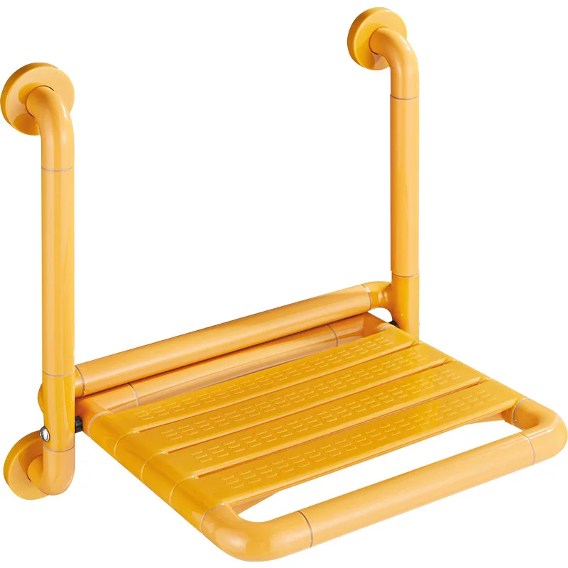 Bathroom folding stool wall-mounted toilet elderly safety non-slip disabled