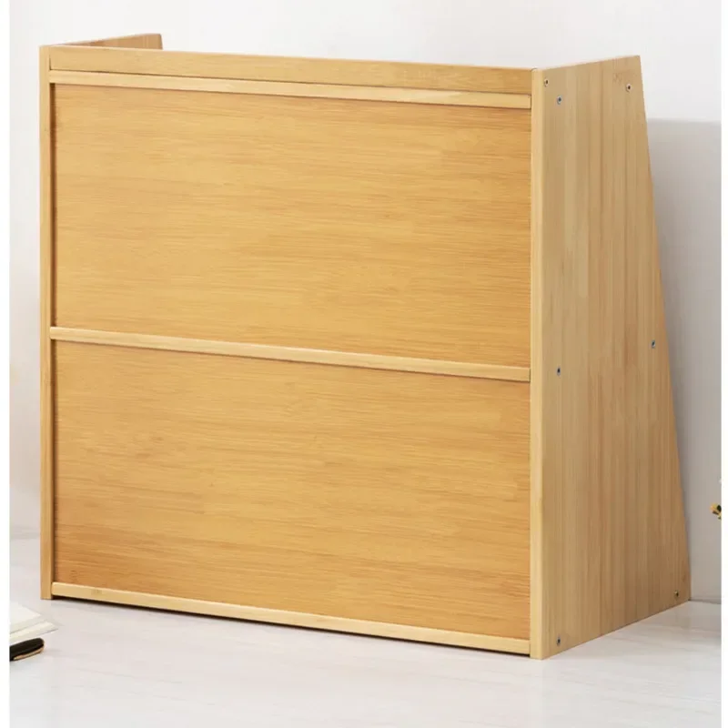 

Пыленепроницаемая книжная полка, полки из бамбукового материала, мебель, прозрачные дверные полки с клапаном, полки для хранения, трапециевидная структура, книжный шкаф