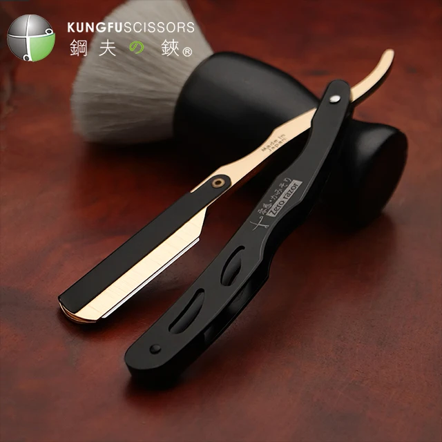 Barbershop Shaving Beard Razor Straight Edge Barber Razor Knife Manual Beard Hair Shaving Replaceable Blades For Men