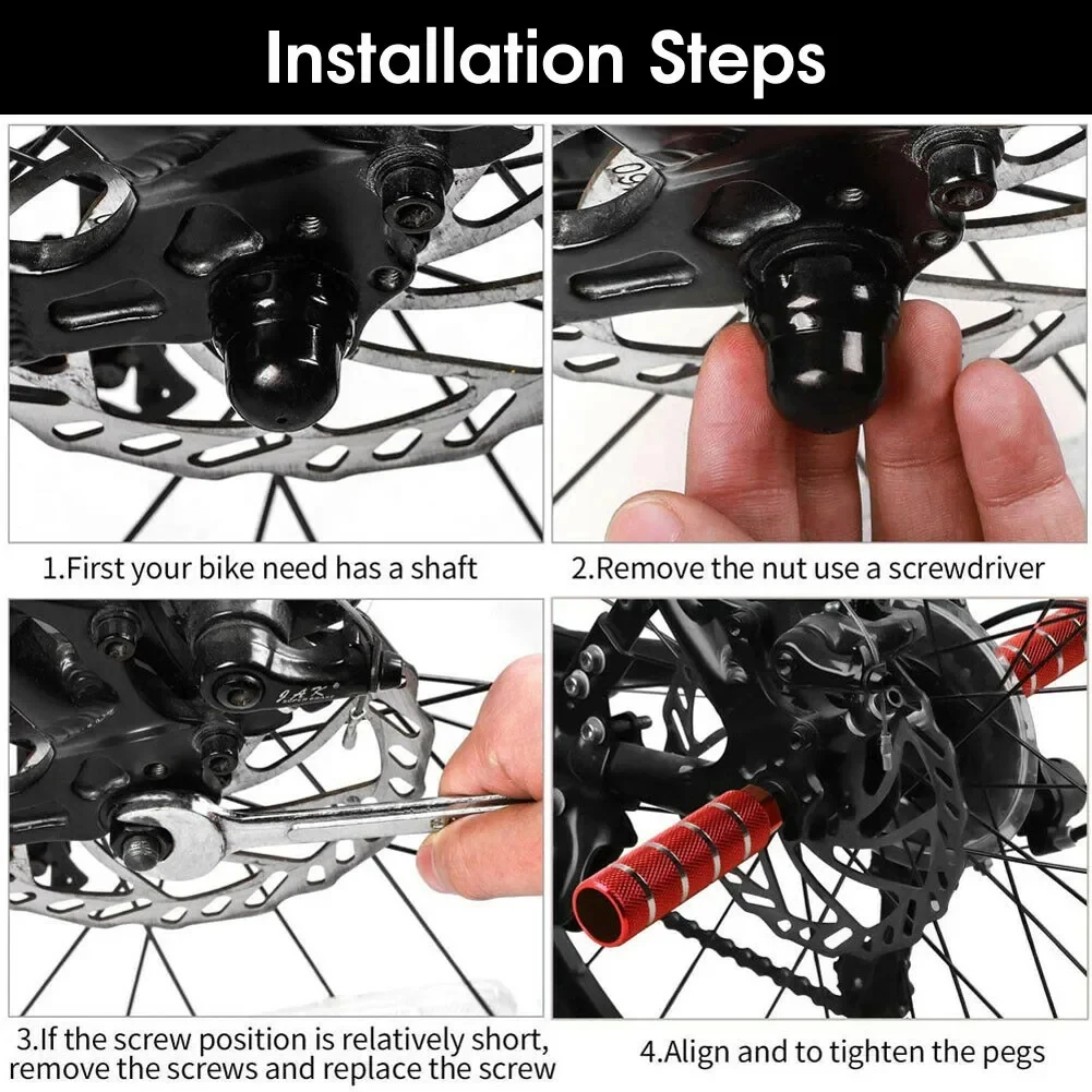 ที่พักเท้าจักรยาน 1 คู่ ทำจากอลูมิเนียมอัลลอยด์ สำหรับจักรยานเสือภูเขา ขนาด 3/8 นิ้ว อุปกรณ์เสริมสำหรับจักรยาน