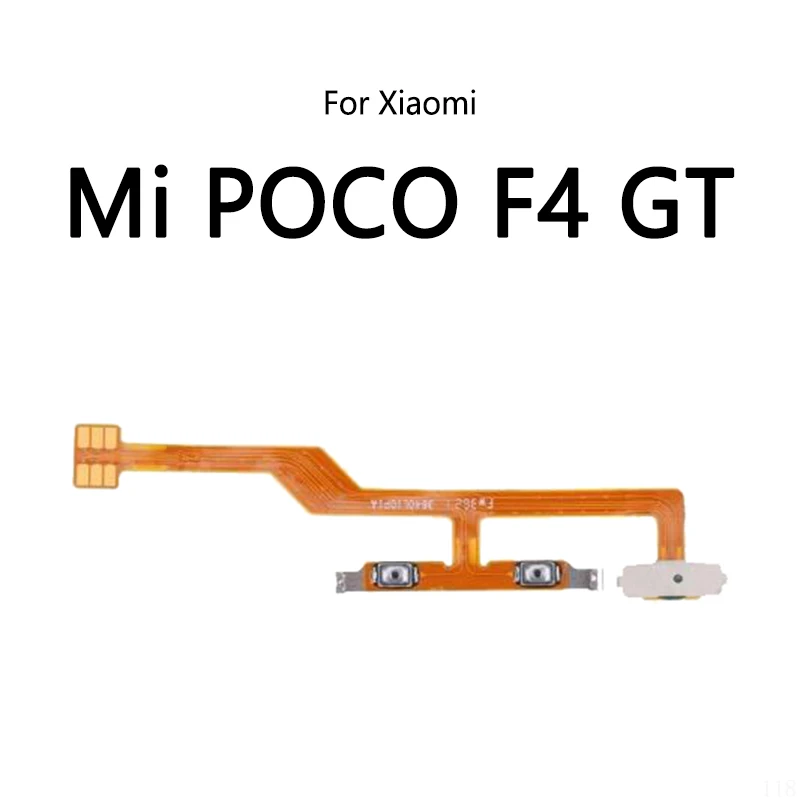 Power Button Switch Volume Mute Button On / Off Flex Cable For Xiaomi Mi POCO F3 GT F4 X3 X4 Pro X5 Pocophone