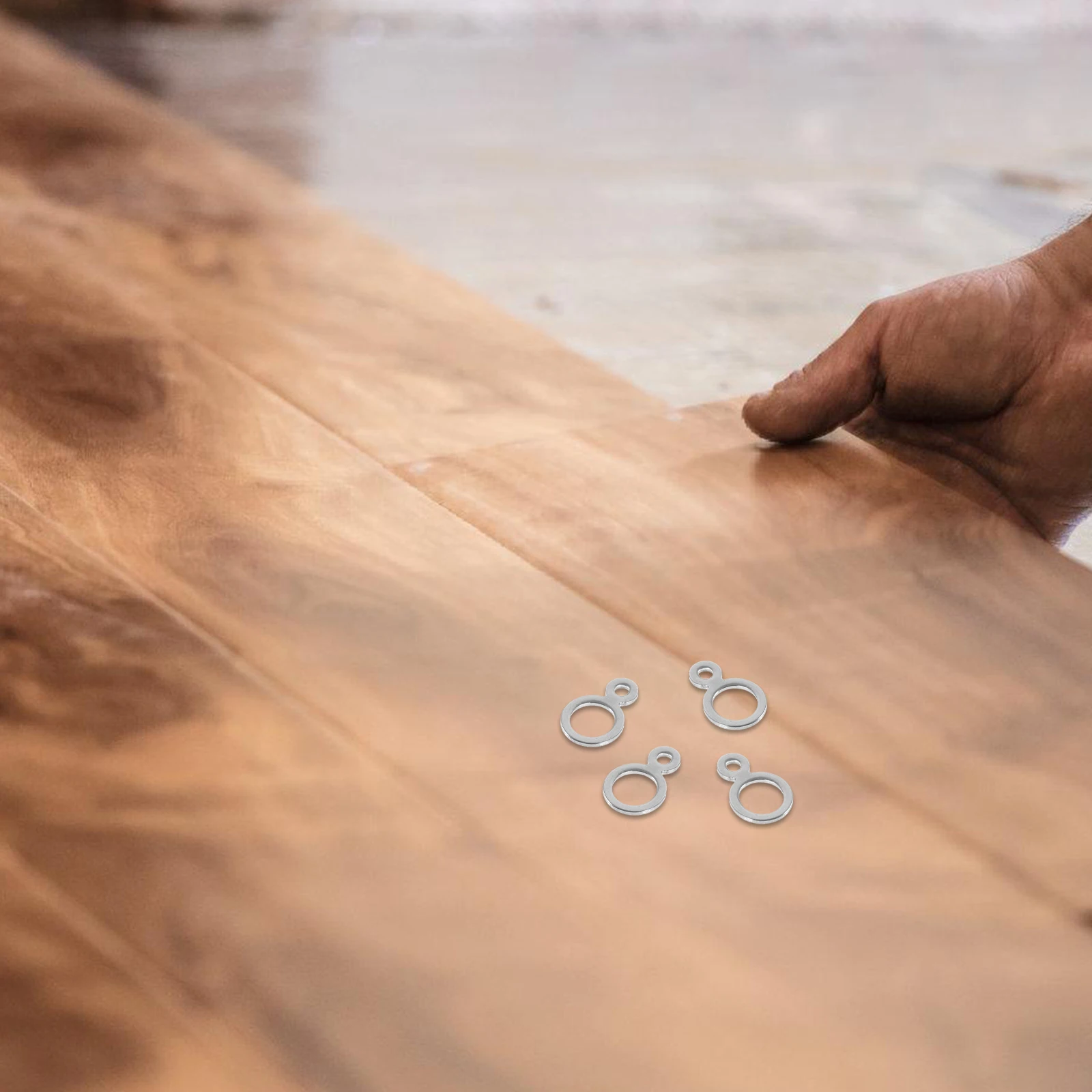

Stainless Steel Double Hole Connecting Plate Circle Fishing Hooks Connector Ring Rings Gear and Equipment Fishhook Snap