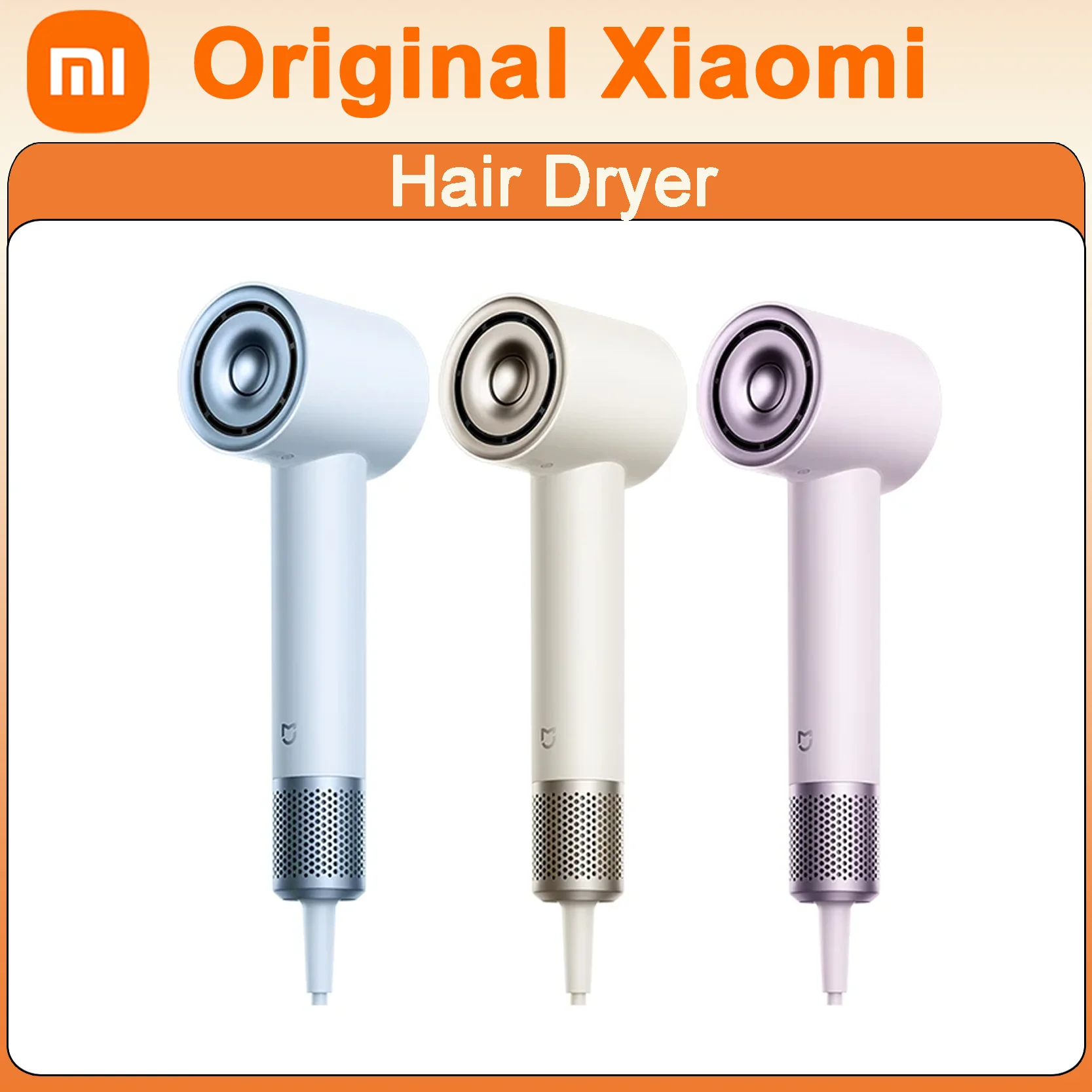 

Original Xiaomi High Speed Water Ion Hair Dryer Water Ion Care 57° Intelligent Temperature Control 220V CN Version With Adapter