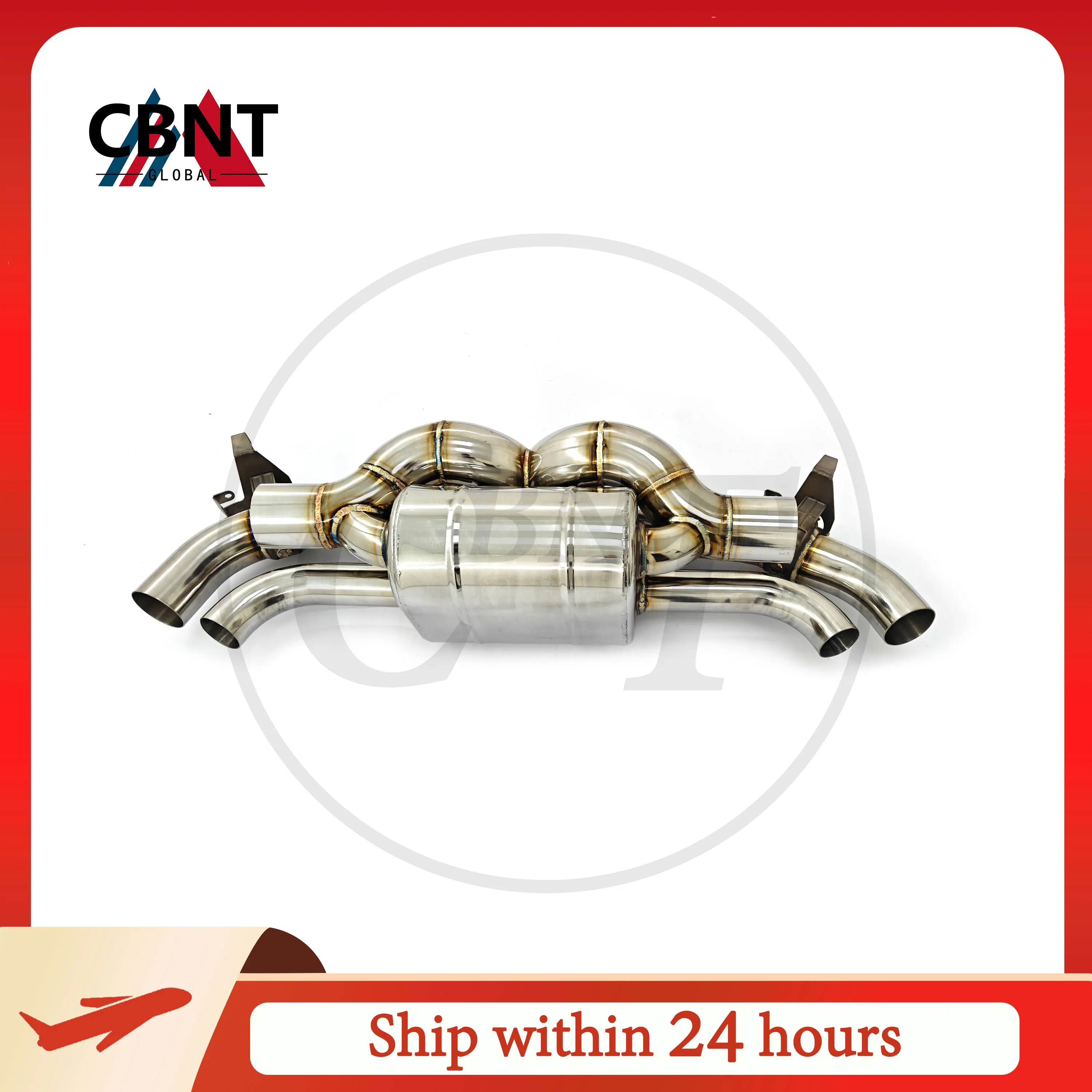 CBNT 911 Exhaust System for Porsche 992 Turbo S 3.8T Match OEM Valve Axleback High Performance Stainless Steel Exhaust Pipes