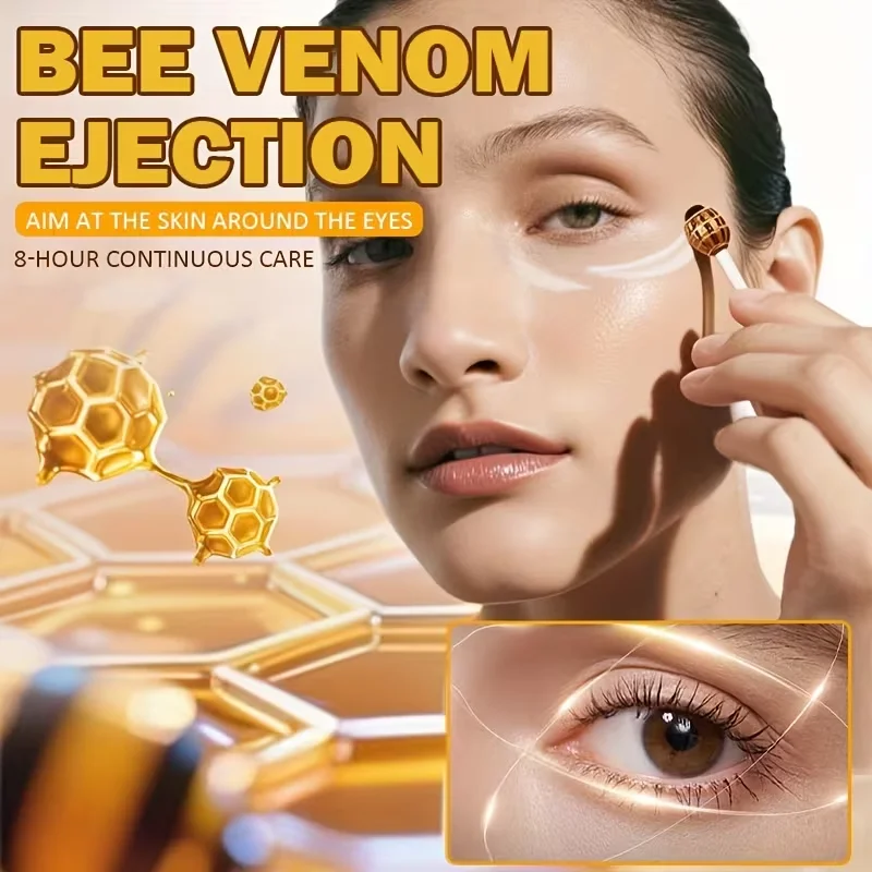6.5g Instant Lifting and Firming Bee Venom Eye Cream, Instantly Lifts and Firms the Eye Area, Antioxidant, Suitable for Puffy Eyes and Dark Circles, Eye Bags, Reduces the Appearance of Dark Circles, Eye Bags, and Wrinkles, Reduces the Appearance of Aging Signs, Witness Miracles in a Week, 5-Second Deep Moisturization, Powerful Hydration, Suitable for All Skin Types, Prevents Crow's Feet, Salon-Quality, Celebrity Recommendation, Christmas Holiday Gift, Travel Essential
