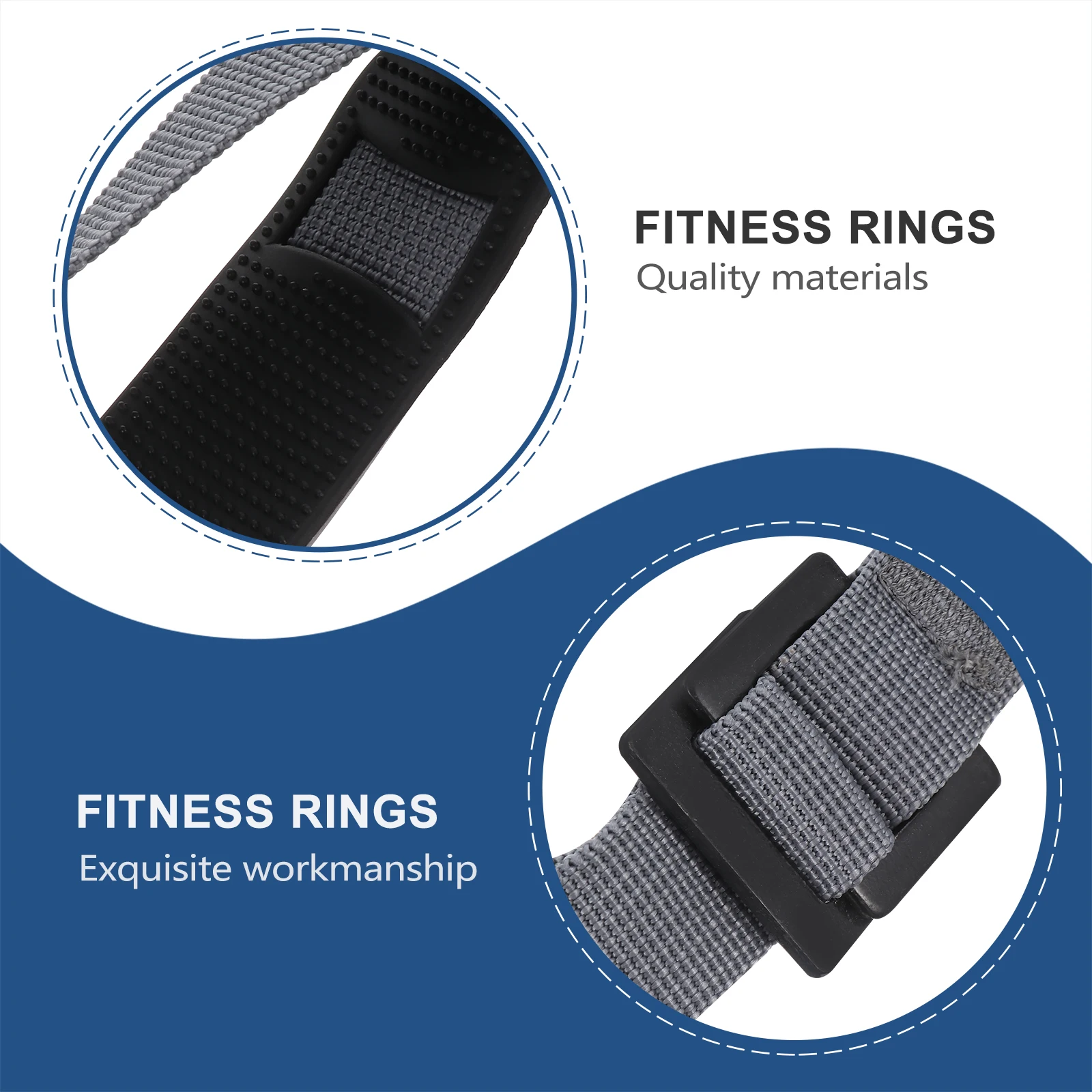 

2 Pcs Fitness Rings Nylon Webbing Equipment High Quality ABS H Home Gym Park Workout