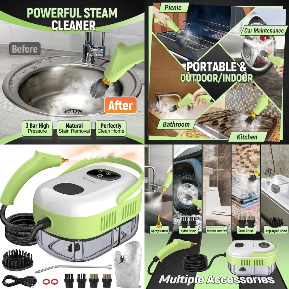 

Универсальный высокотемпературный ручной пароочиститель для дома, автомобиля, мебели, ковров и полов