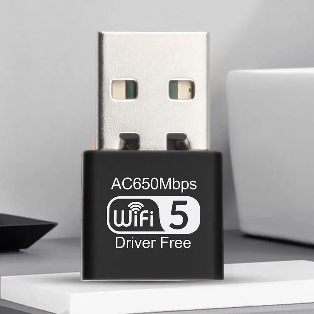 Adaptador USB WiFi para PC, Dongle Ethernet, Receptor WiFi AC, 2.4G, 5.8GHz, 650Mbps