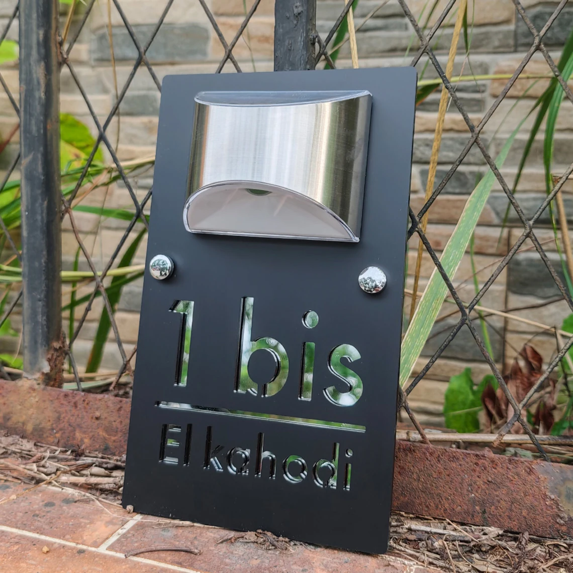 

Exterior Solar House Numbers Led Acrylic Light Plaque Customized Outdoor Home Address Street Name Solar House Exterio Door Sign
