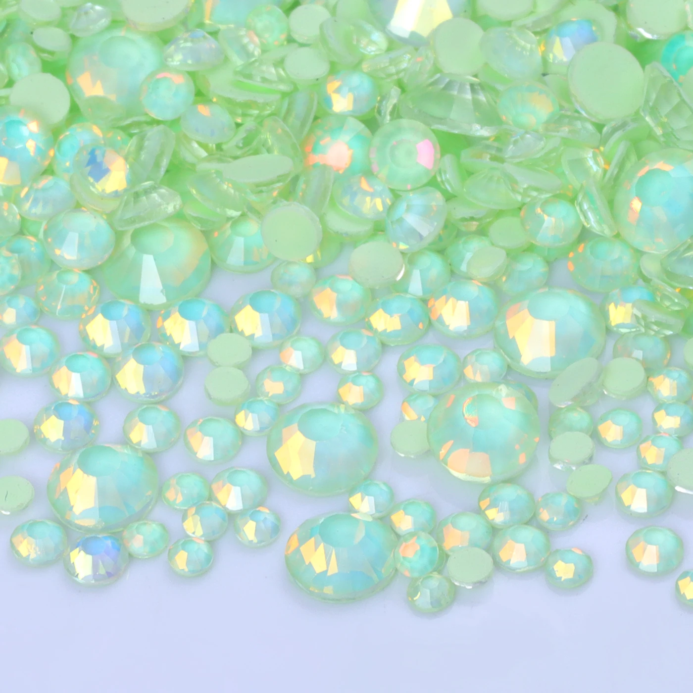 1440Pcs Mix Size Mocha Opal Glass Glue On Rhinestones Boutique Sparkling Flatback Self-adhesive Crystal For Clothes Crafts Nail