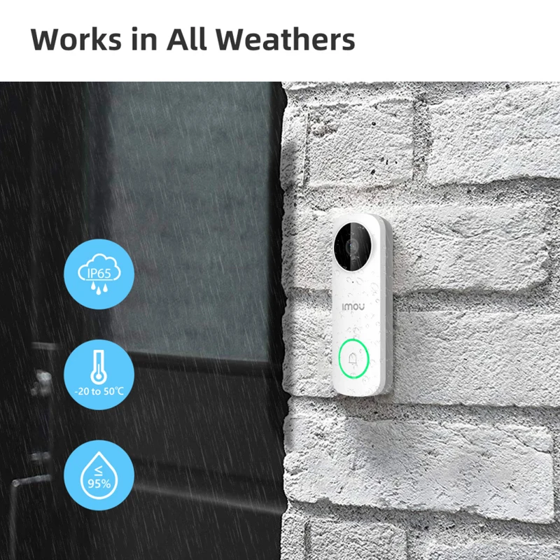 Original IMOU DB61i Wifi Two-way Talk Smart Home 2K 5MP Video Doorbell IMOU Home Use Doorbell