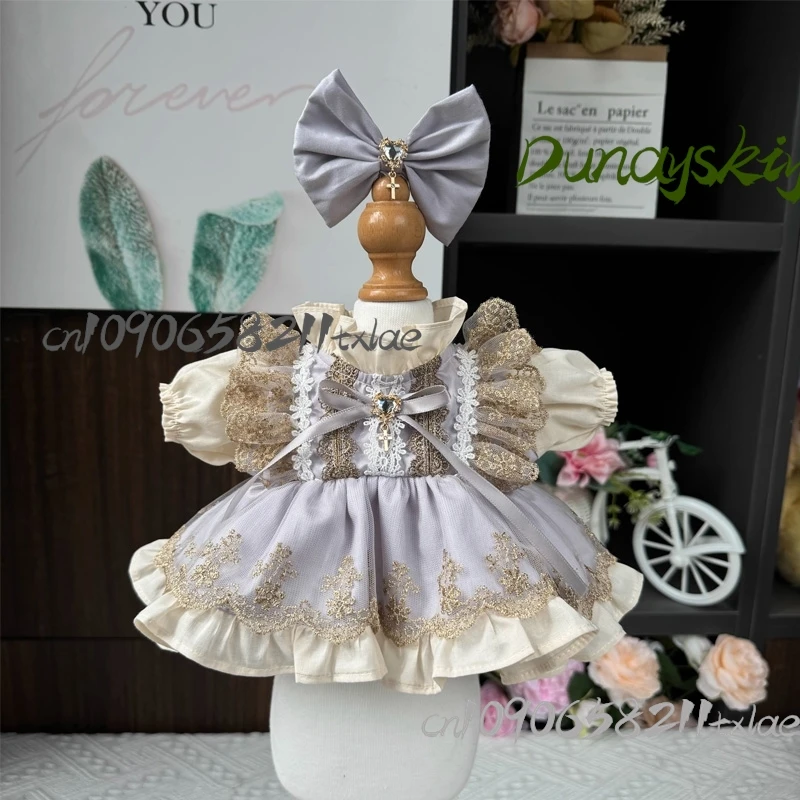 

Одежда для малышей 20 см, фиолетовое платье принцессы Лолиты, костюмы для косплея для девочек, кавайные элегантные милые высококачественные вечерние повседневные костюмы на Хэллоуин