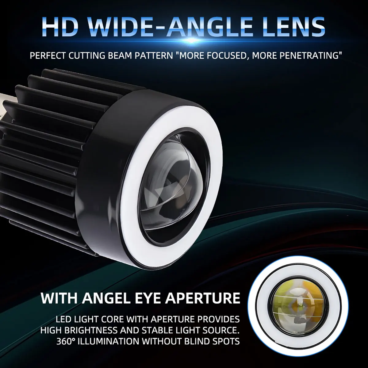 1 قطعة BA20D H4 LED لمبات دراجة نارية المصباح 9-96 فولت الملاك العين فتحة يوم تشغيل ضوء ثنائي اللون مرحبا/لو شعاع 3570 رقاقة 6000LM