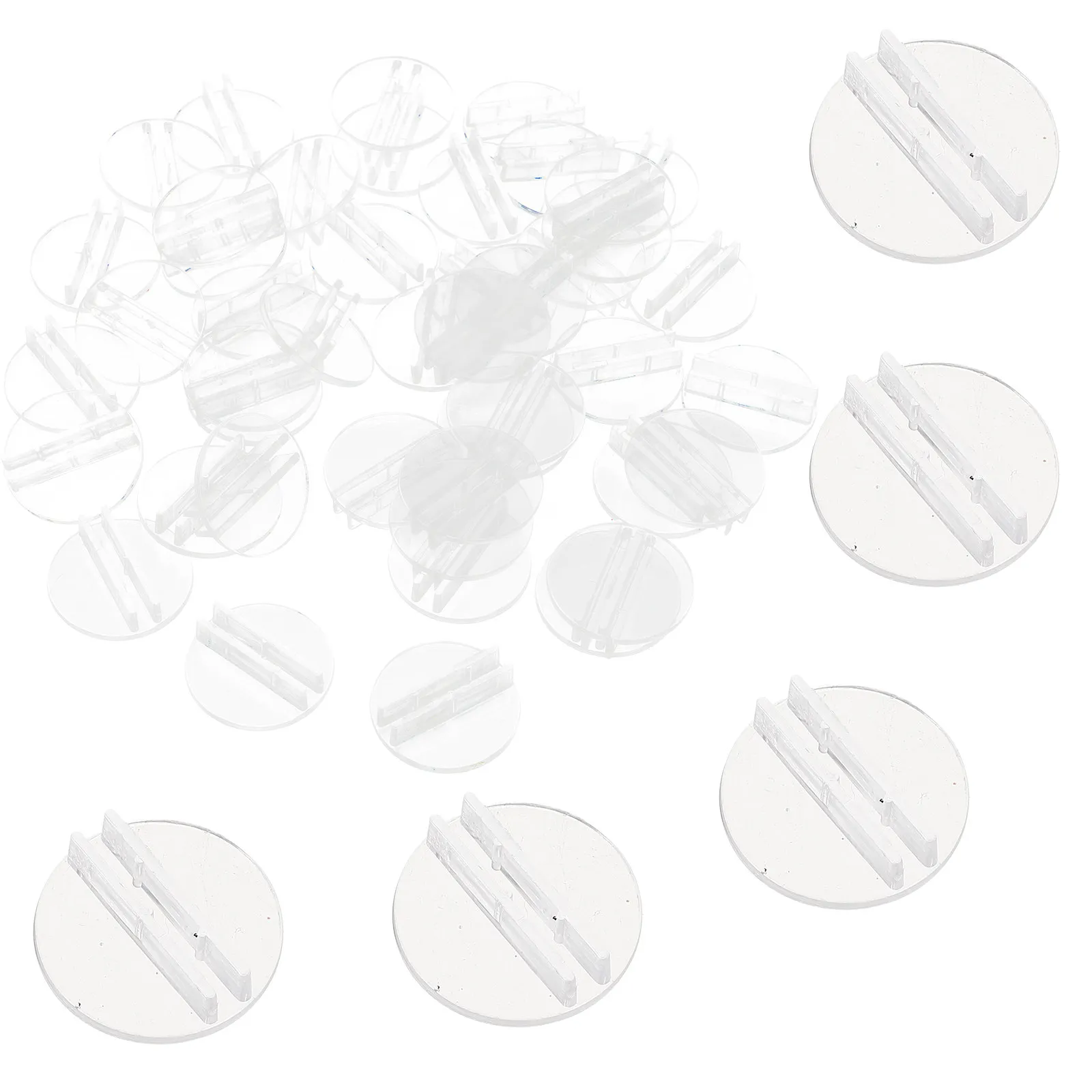 

100Pcs Business Card Organizer for Desk Plastic Card Display Holder Vertical Standing Stand for Office Home Multiple Cards