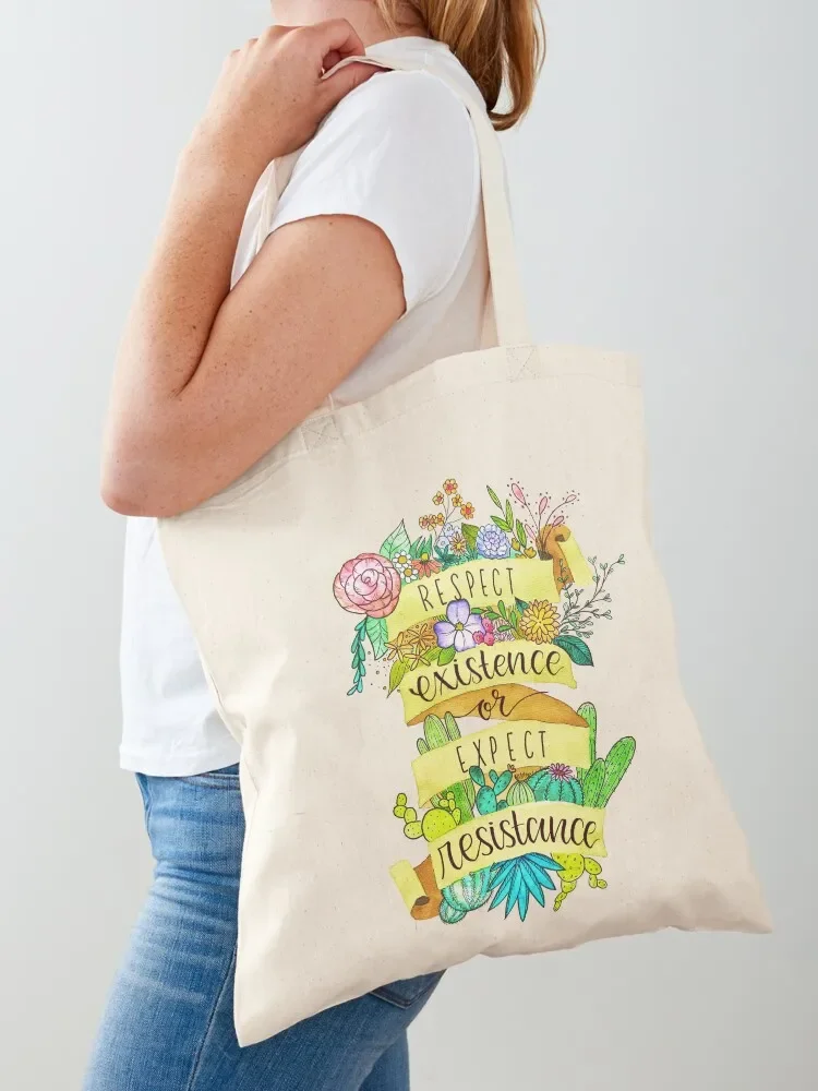 Respect Existence Tote Bag Women's shopper Candy bags Custom bag Tote Bag