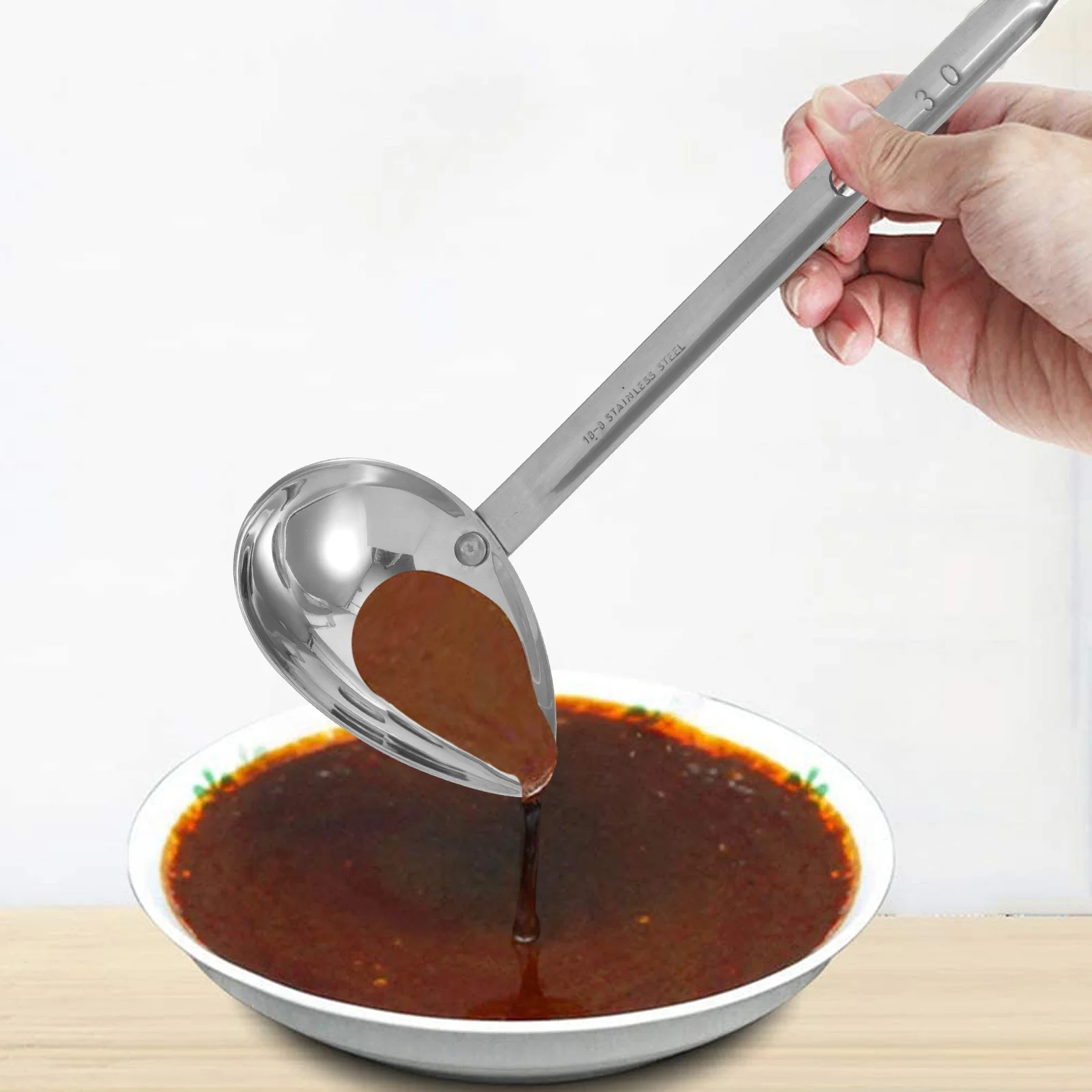 

Exquisite Spoon Unique Stainless Steel Cutlery Drizzle Design High-End Elegant Western Food Decoration Safe Extended