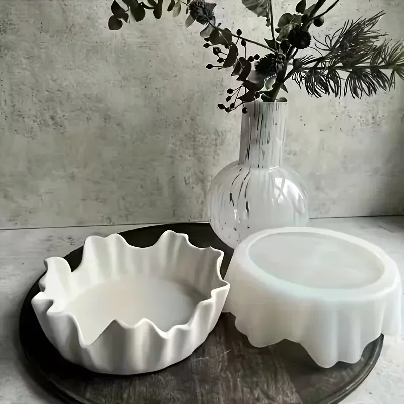 

Новейшая большая круглая силиконовая форма с кружевным узором 2026 года, креативная форма для эпоксидной смолы для изготовления фруктовых тарелок, контейнеров для хранения и подносов своими руками