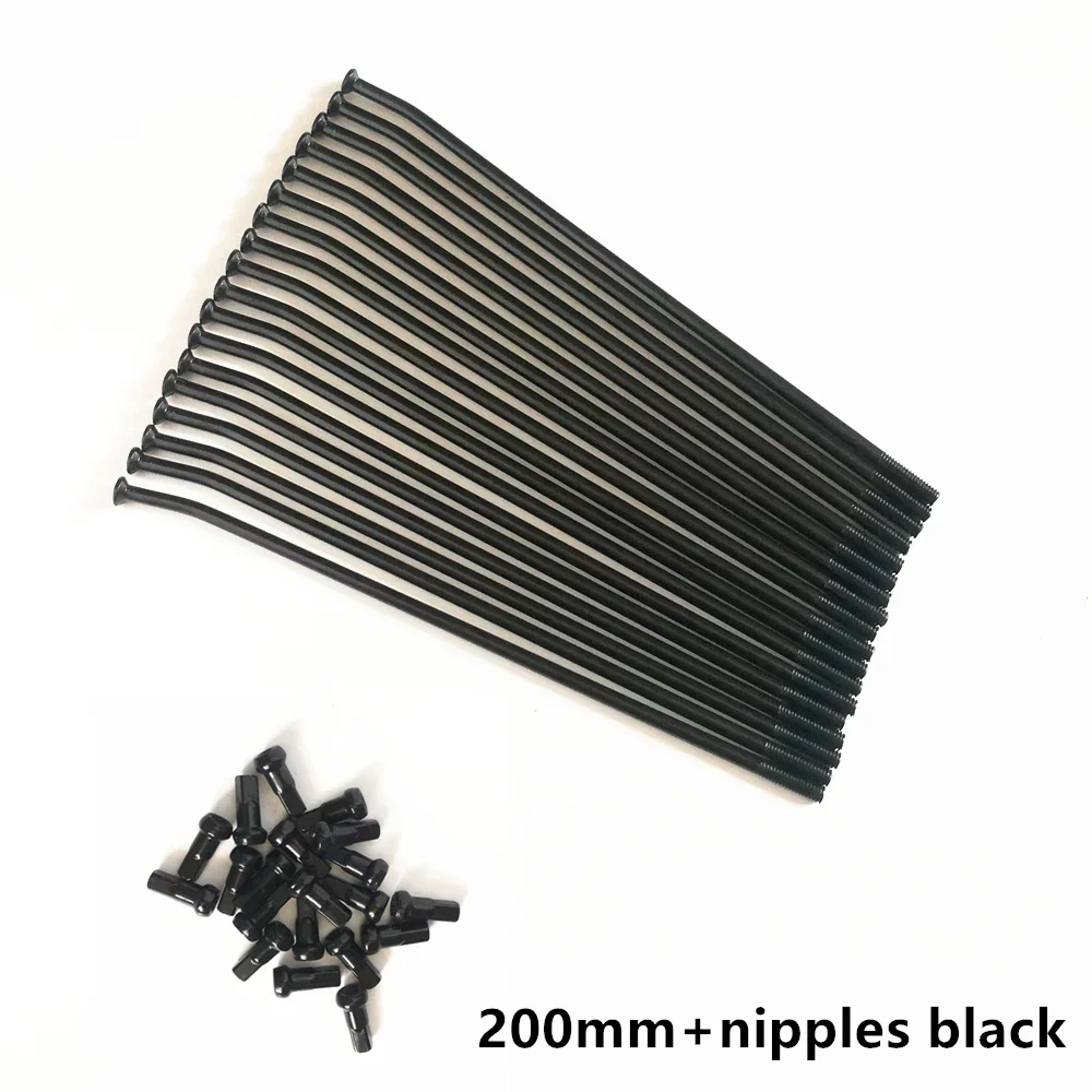 36 stks/partij motorfiets velgdraad # 45 staal 8G diameter 4,0 mm motorfietsspaak met tepels