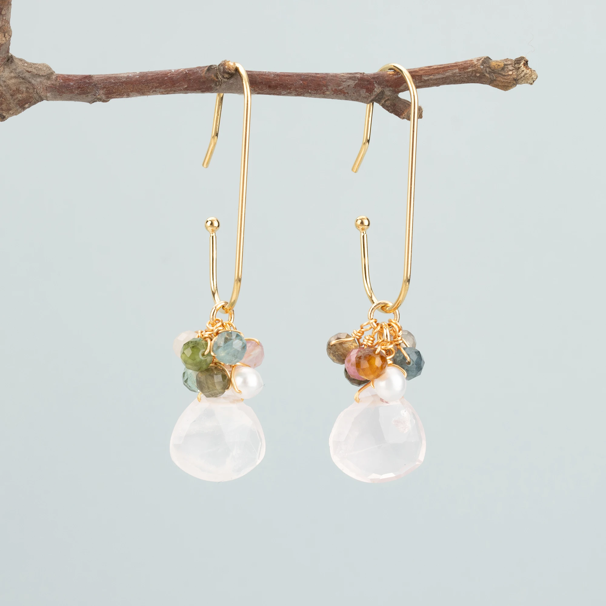 GUFEATHER,2pcs/lot,MI07,jewelry accessories,18k gold plated,copper,natural stone,hand made,diy pendants,jewelry making image 3