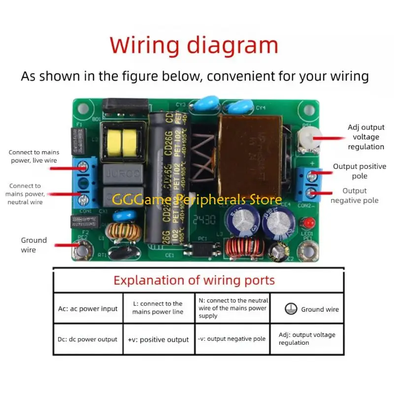 

U55B Efficient 48W Switching Power Supply Module Providing Stable Output Low Noise Operation and Energy Saving for Demanding