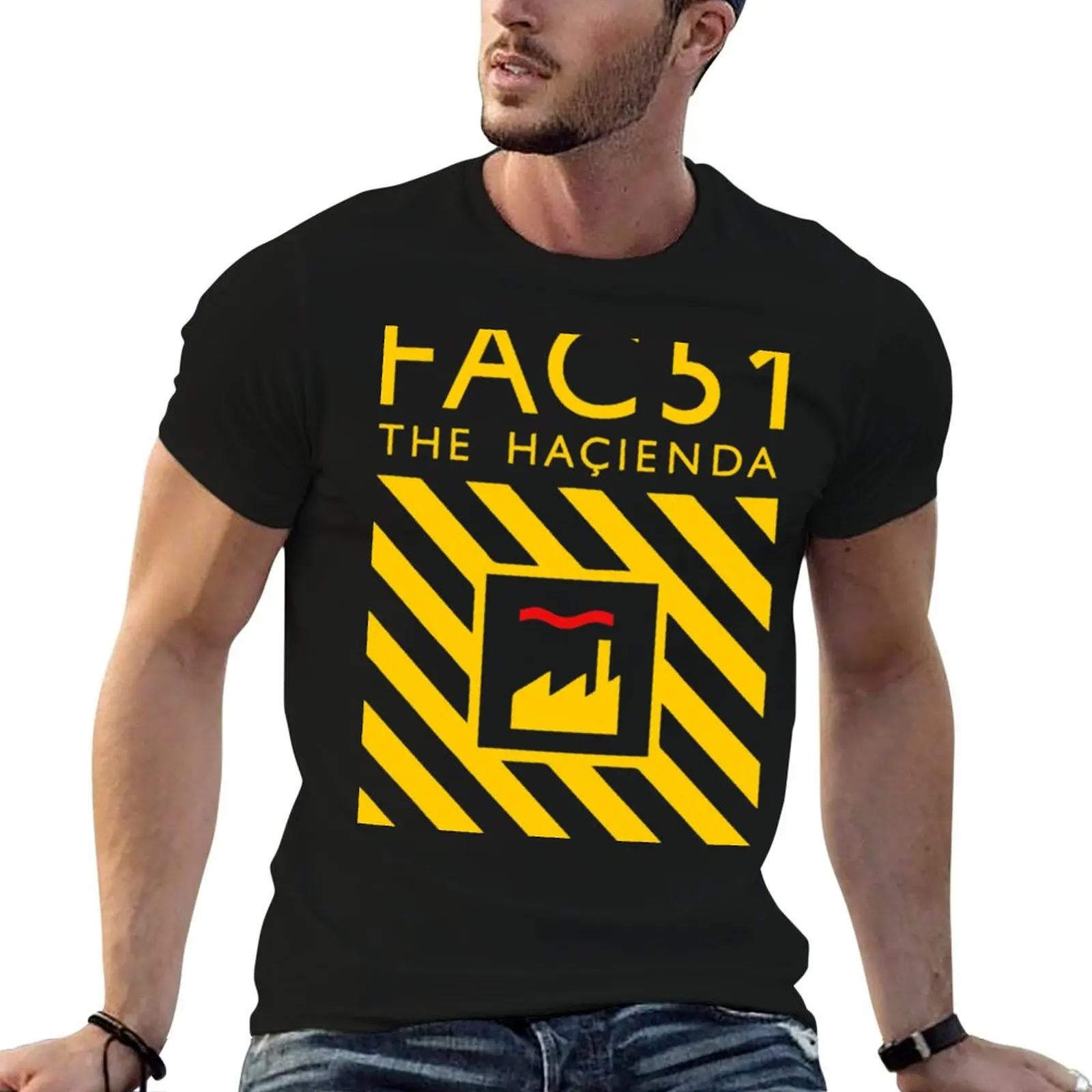 EL MÁS VENDIDO - Camiseta FAC51 The Hacienda Merchandise, camisetas gráficas para hombre, camisetas gráficas para hombre, camiseta para hombre