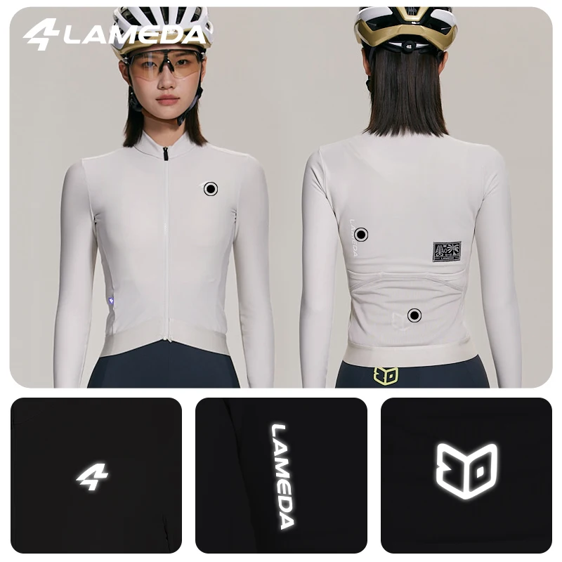 

Lameda Women Cycling Jersey Comfortable Women's Cycling Clothing Contrasting Colors Cycling Jersey Breathable Bicycle Clothing