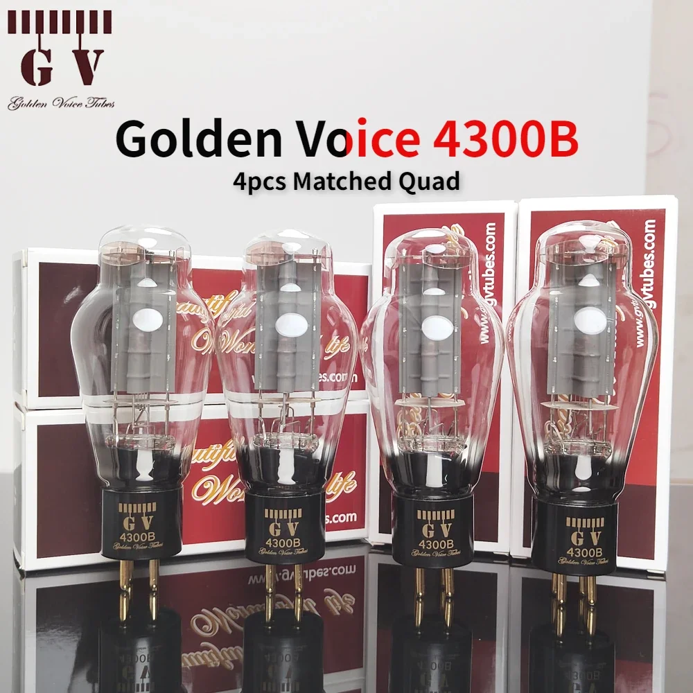 Golden Voice Vacuum Tube GV 4300B Replaces 300B WE300B 300BN 300BT 300BG HIFI Audio Valve Electronic Tube Amplifier Matched Quad