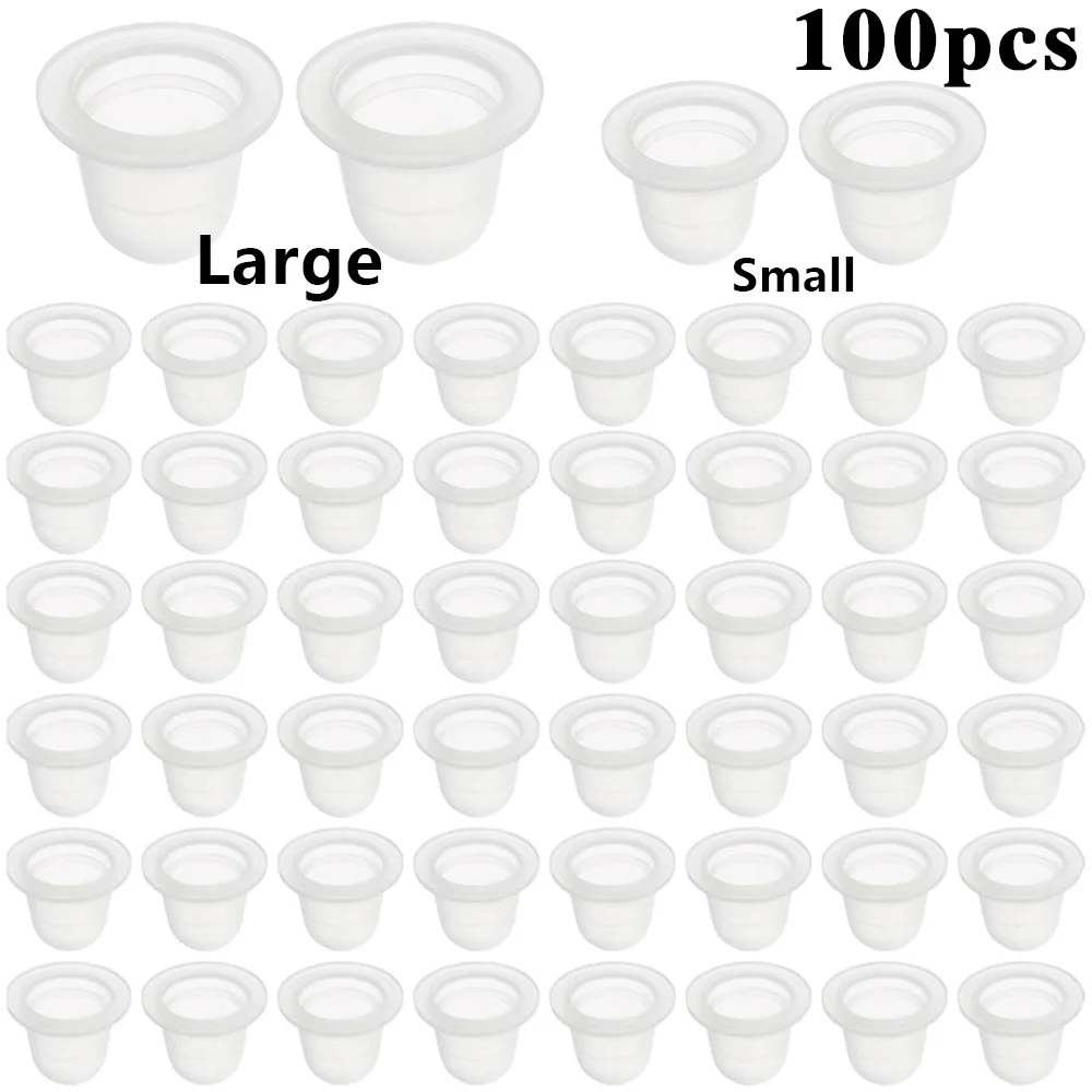 

100 шт., мягкие силиконовые чашки для чернил для татуировки, одноразовые держатели для чернил для татуировки, контейнеры для игл, аксессуары для татуировок для микроблейдинга, поставка