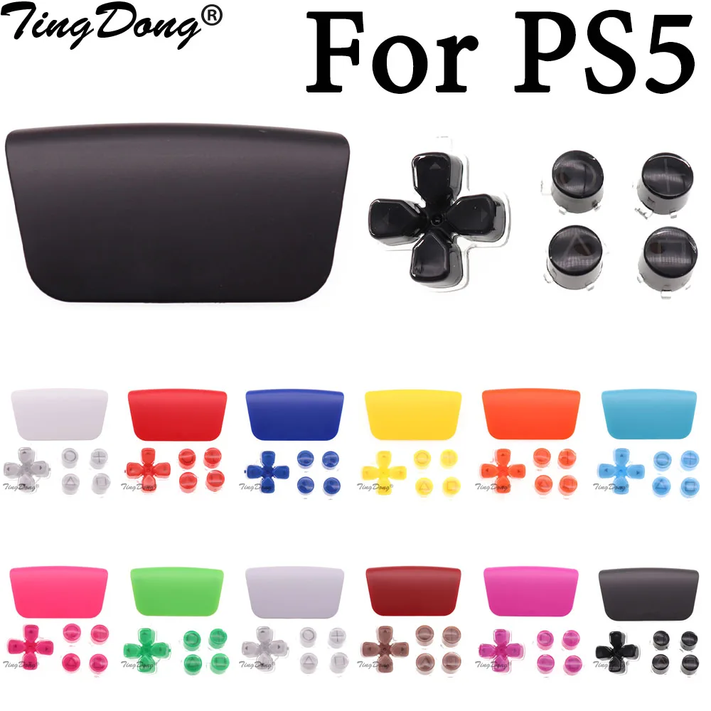 

For PS5 Direction Function Key Buttons For PS 5 BDM-010 Controller Button Cross ABXY D Pad Driection Key Kit & Plastic Touchpad