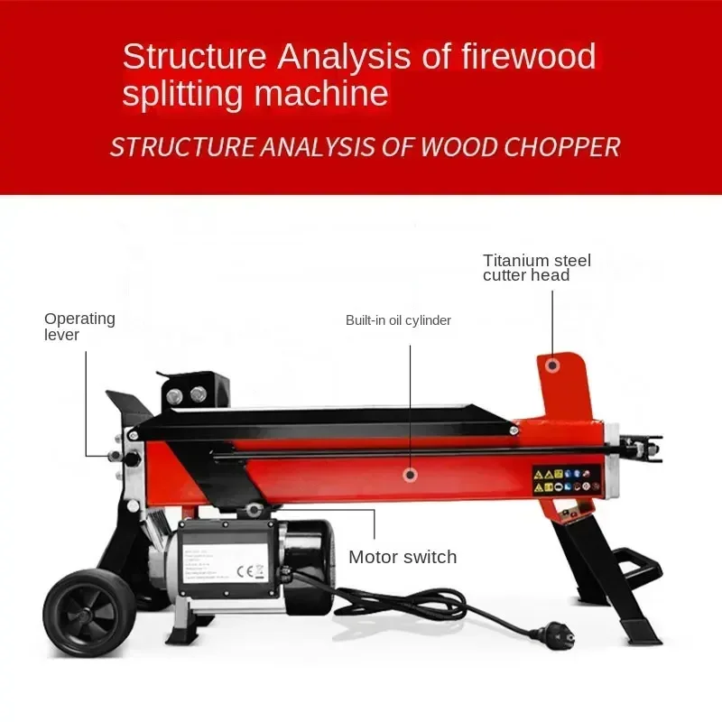 Electric Hydraulic Splitter Machine Chopping Firewood Artifact Household Wood Splitting