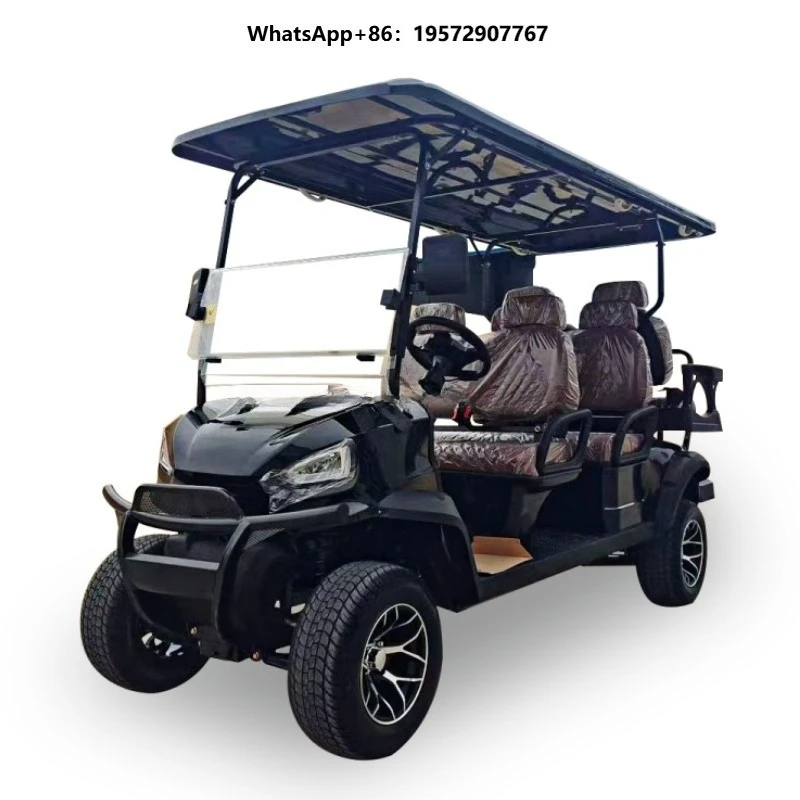 Durable 8 Seats Commercial Golf Cart Heavy-Duty Golf Trolley with Brake for Resort Golf Course and Commercial Transportation