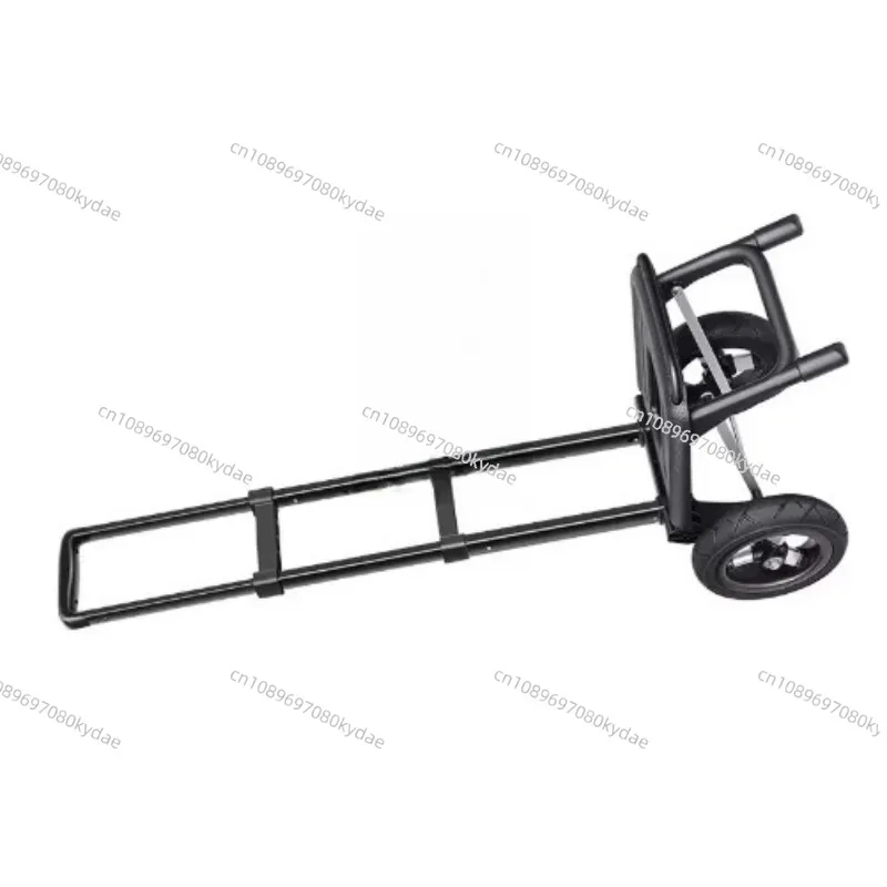 Trailer Folding Small Cart Household Shopping Grocery Small Cart Pulling Goods Pull Rod Cart for Outdoor Large Wheeled Handcart