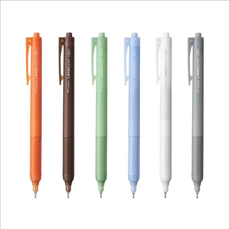 New Style 1pcs Tombow Gel Pen Instant Dry Smooth Signature Pen Winter Milk Glaze Glass New Color Retractable Pen Black 0.5mm