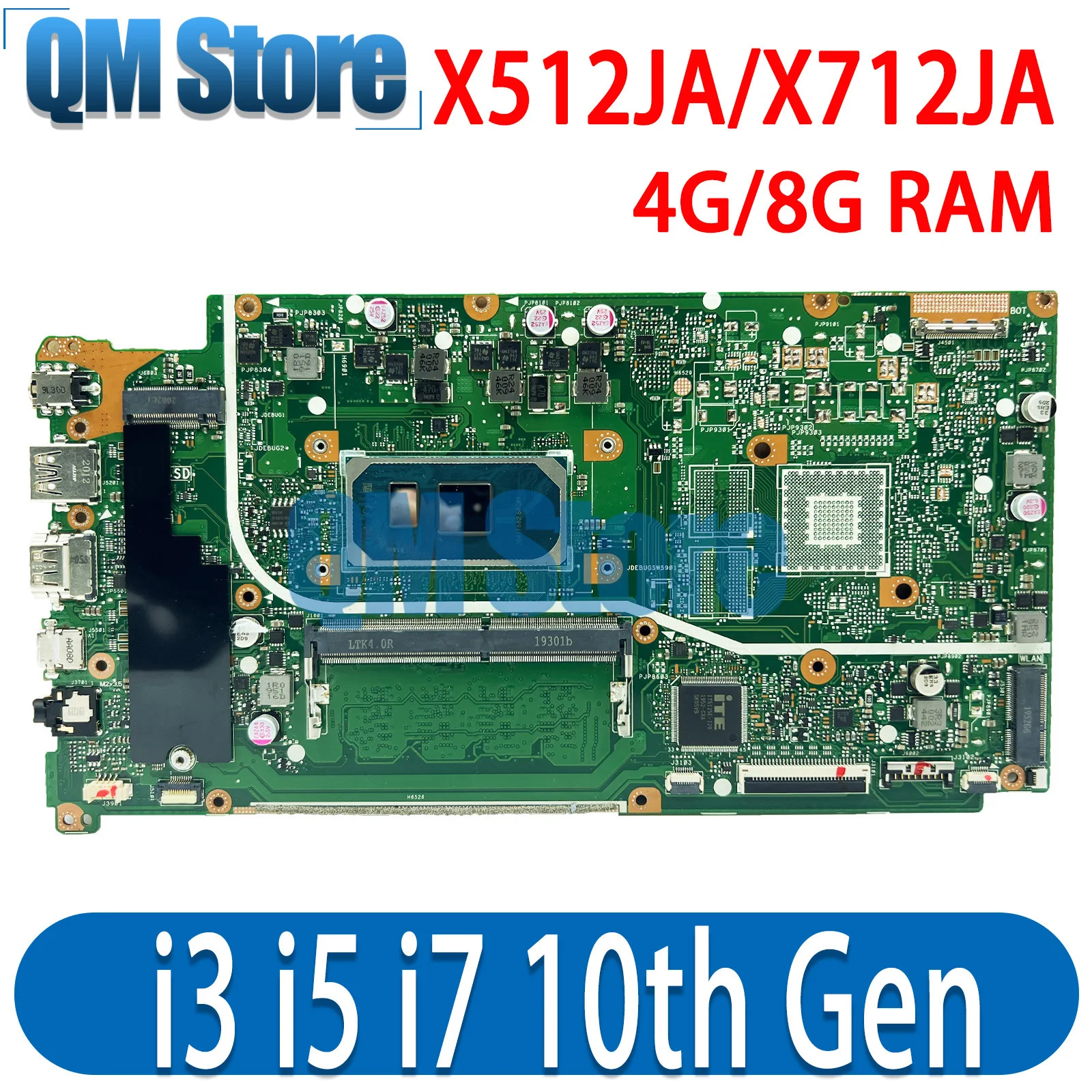 

Mainboard X512JA X712JA X512JP X512JF X512J S512J V5000J F512J A512J K512J A712J F712J V712J Laptop Motherboard I3 I5 I7