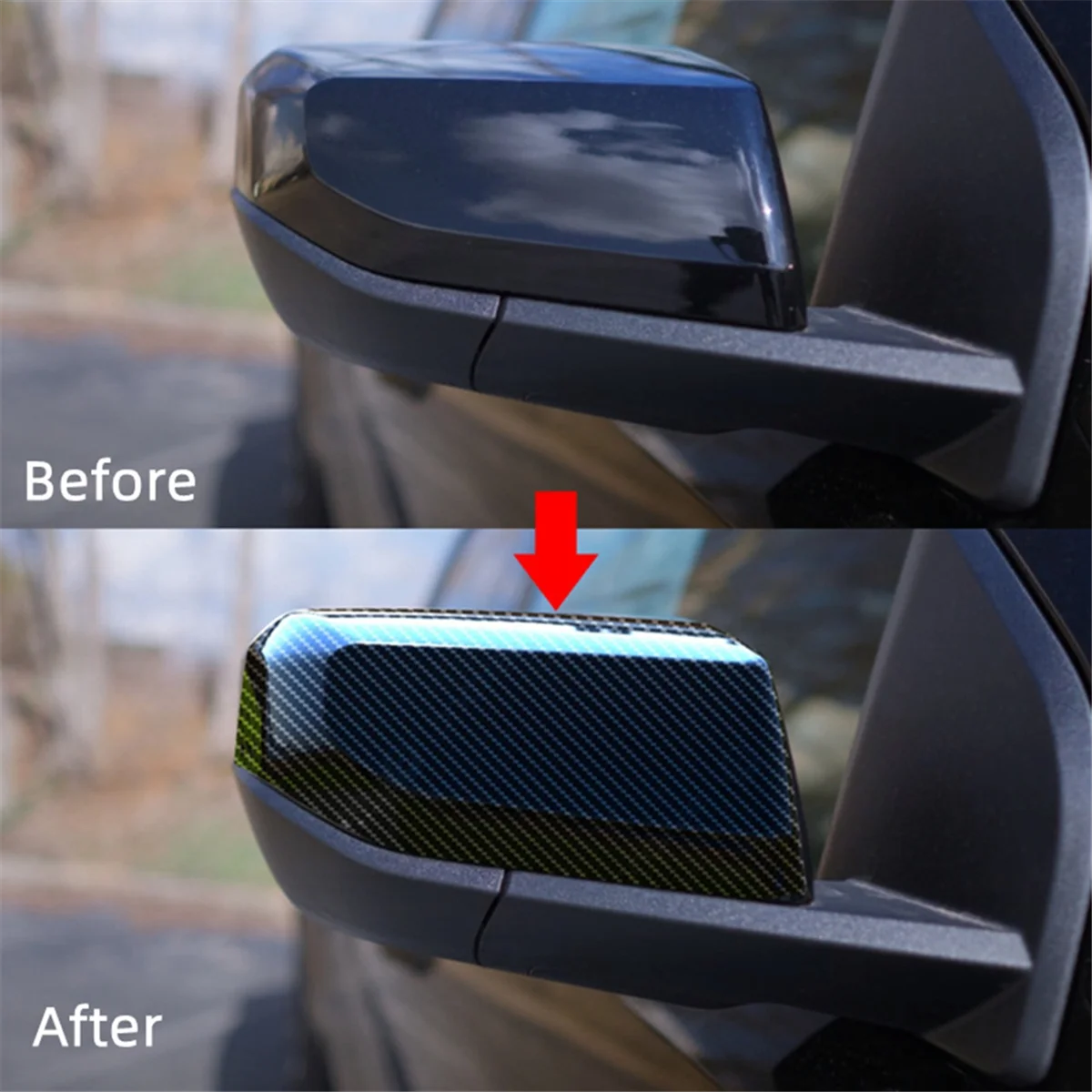 

Для Chevrolet Colorado GMC Canyon 2023-2024 ABS углеродное волокно автомобильное зеркало заднего вида крышка накладка аксессуары