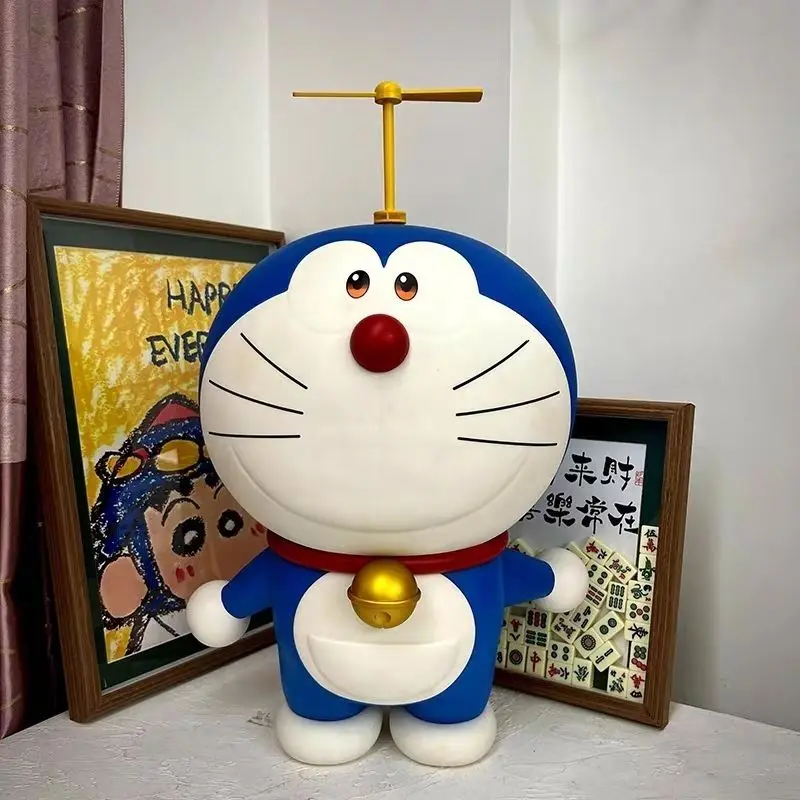 

2026 Giant blue cat figurine extra large 1:1 cartoon action figure home floor ornament for living room creative desktop ornament