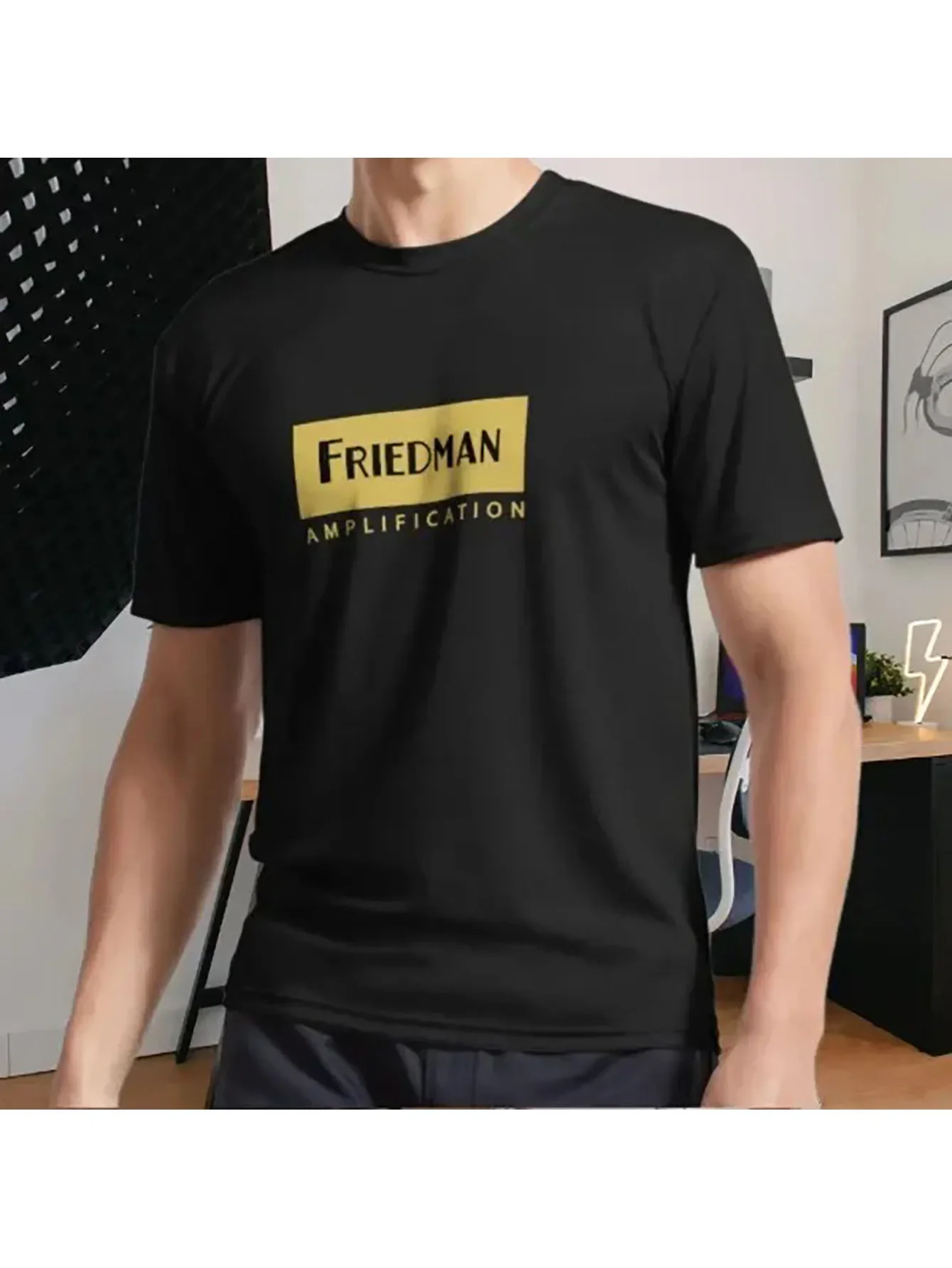 

Бестселлер Friedman Amplificatio Logo Активная мужская футболка Забавный размер S-3XL Рубашка Мужская одежда Футболка с аниме Забавный мужчина