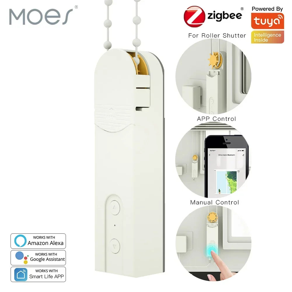 ZigBee Smart DIY Motorized Roller Blinds/Shades Drive Motor Hub Tuya Smart Life APP Alexa Google Home Voice Control