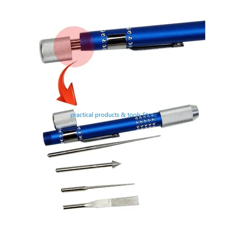 

77JB 4 in 1 Diamond Grit Sharpener Needle File Set Files Suitable for Jewelry Carving Metal Glass Stone Hand Tool