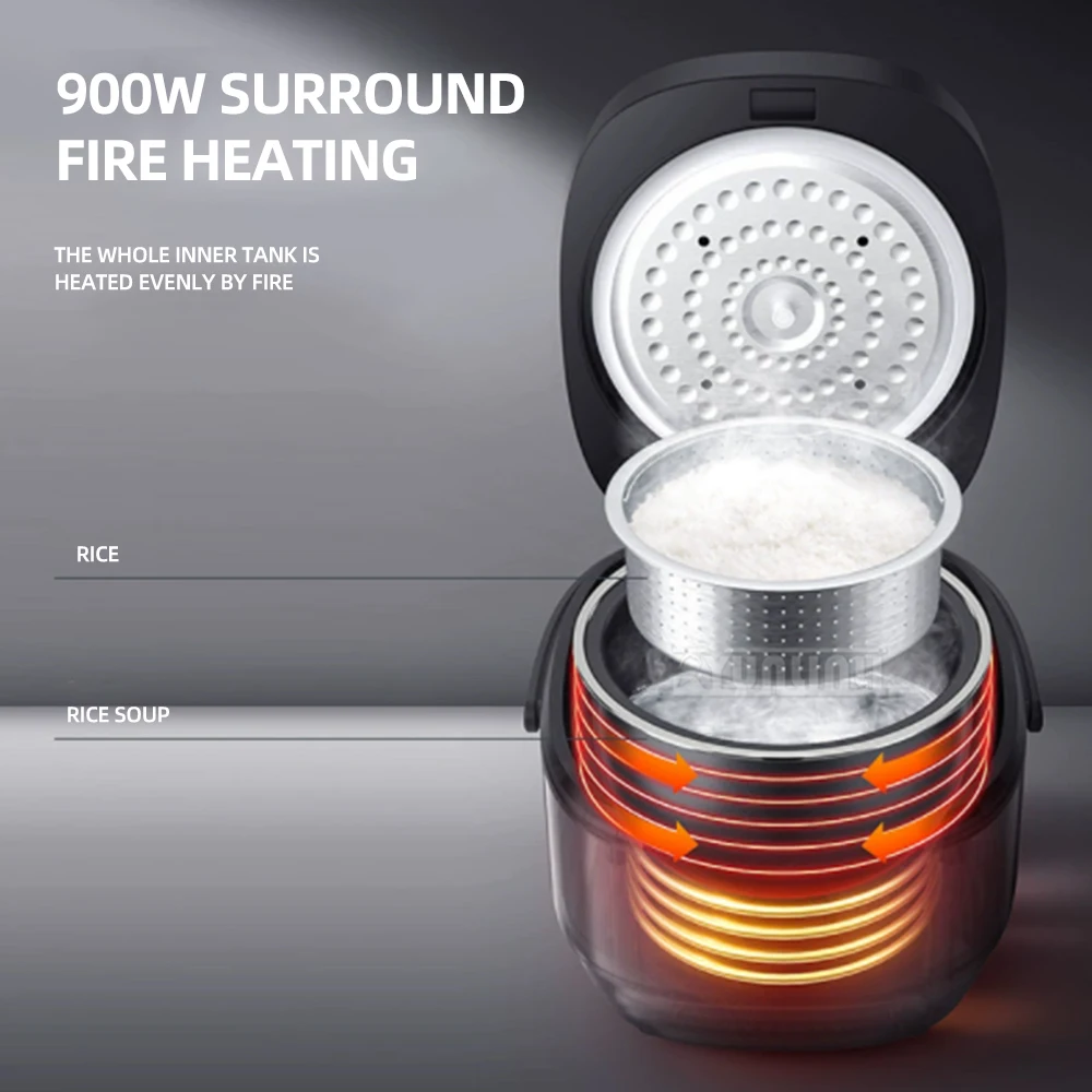 Olla arrocera inteligente Elektirikli Ocak de 5L para 3-4 personas, cocina eléctrica de separación de sopa de arroz, máquina de cocina antiadherente