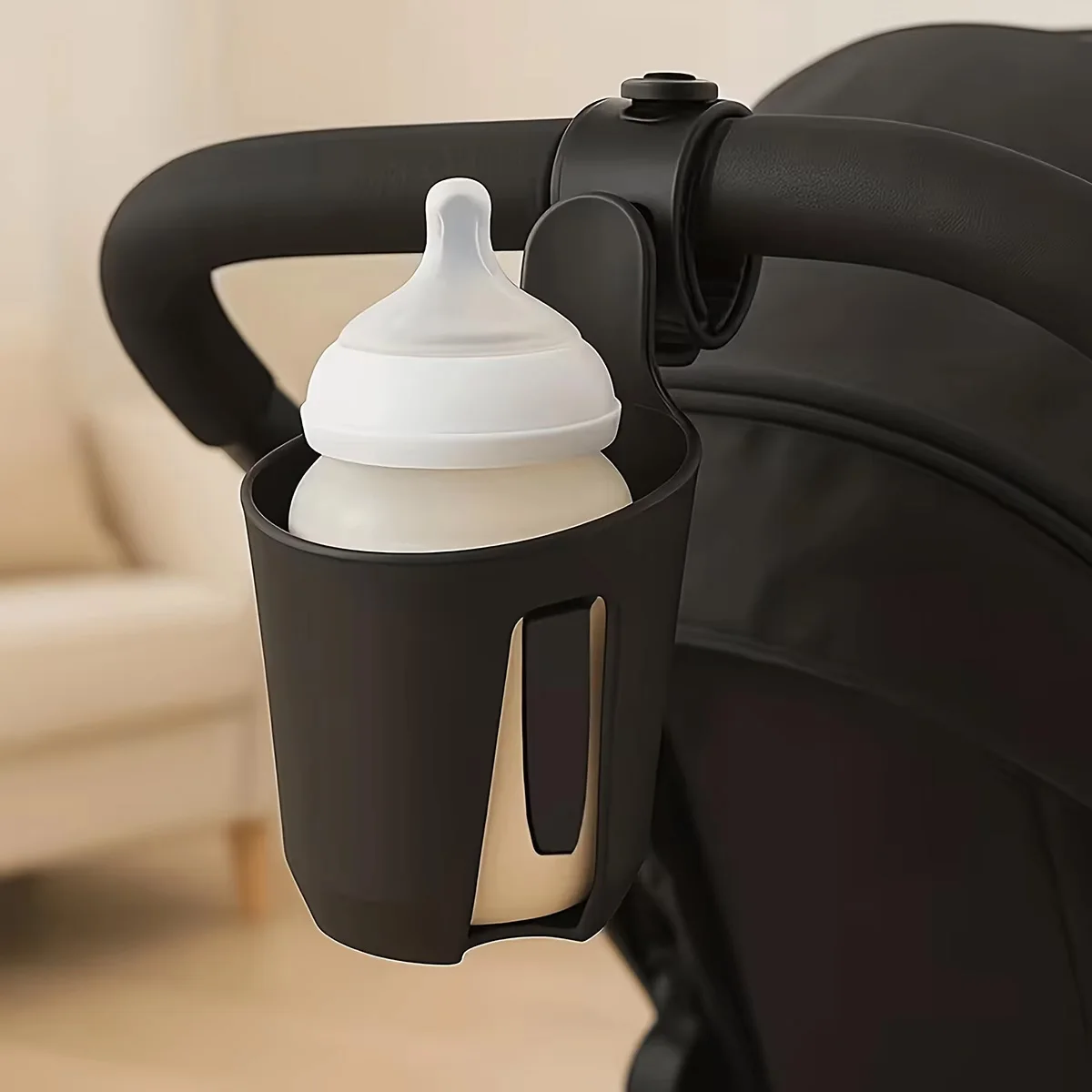 Multi-Functional Elastic Bottle Holder 2-in-1 Phone Cup Holder Portable Stroller Accessory for On-The-Go Parenting