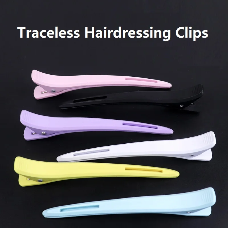 6pcs Hair Styling Clip Duck Beak Traceless Hair Perming Dying Positioning Styling Area Hairdressing Stylist Hairpin Side Clip