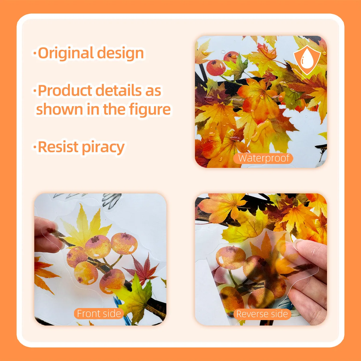 Autumn Branches Flowers Birds Wall Sticker Living Room Background Decor Bedroom Decoration Self-adhesive Home Beautify Wallpaper